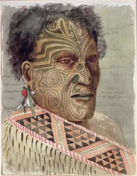 Tapuae, ca 1900 (wc på papper)